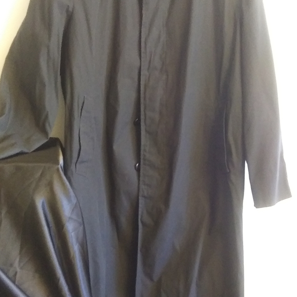 Vintage American Apparel Navy Trench Coat - Picture 2 of 6